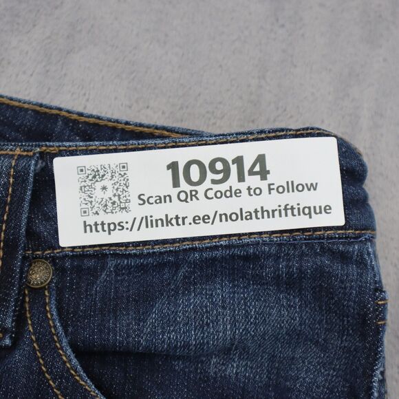 Squeeze Jeans Pants Womens 13/14 Dark Blue Denim Casual Preppy Flared Bootcut - Picture 14 of 15
